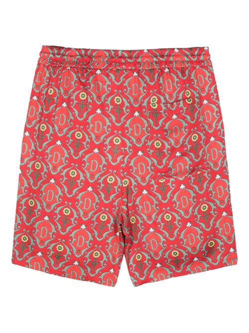 Red/multicolour all-over beachwear DRÔLE DE MONSIEUR | BS135VI008RD